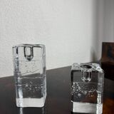 Pair of Archipelago - Litalla candlesticks by Timo Sarpaneva, 1970, Finland, icicle
