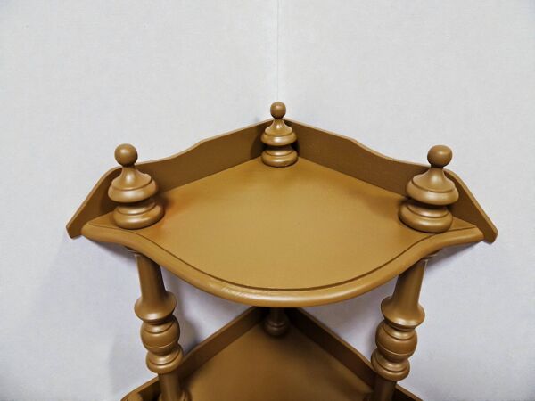 Étagère d'angle en bois tourné Napoleon lll