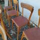 Set of  8 chairs bistro bar kitchen wood