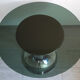 Table glass smoked foot vintage tulip 70