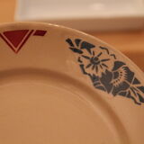 Old dessert plate in earthenware