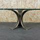 Table basse des années 60 70 Luciano Frigerio Table en verre en bronze brutaliste des années 60