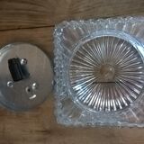 Ceiling lamp molded glass 50 years 23,5 cm