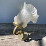 Flower wall lamp in glass paste