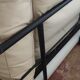 2-seater beige leather black metal frames