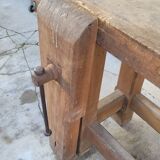 Carpenter's workbench in old solid oak - 2m50