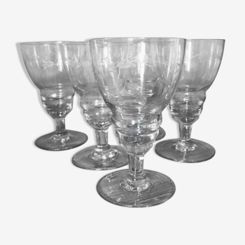 Art Deco engraved glasses