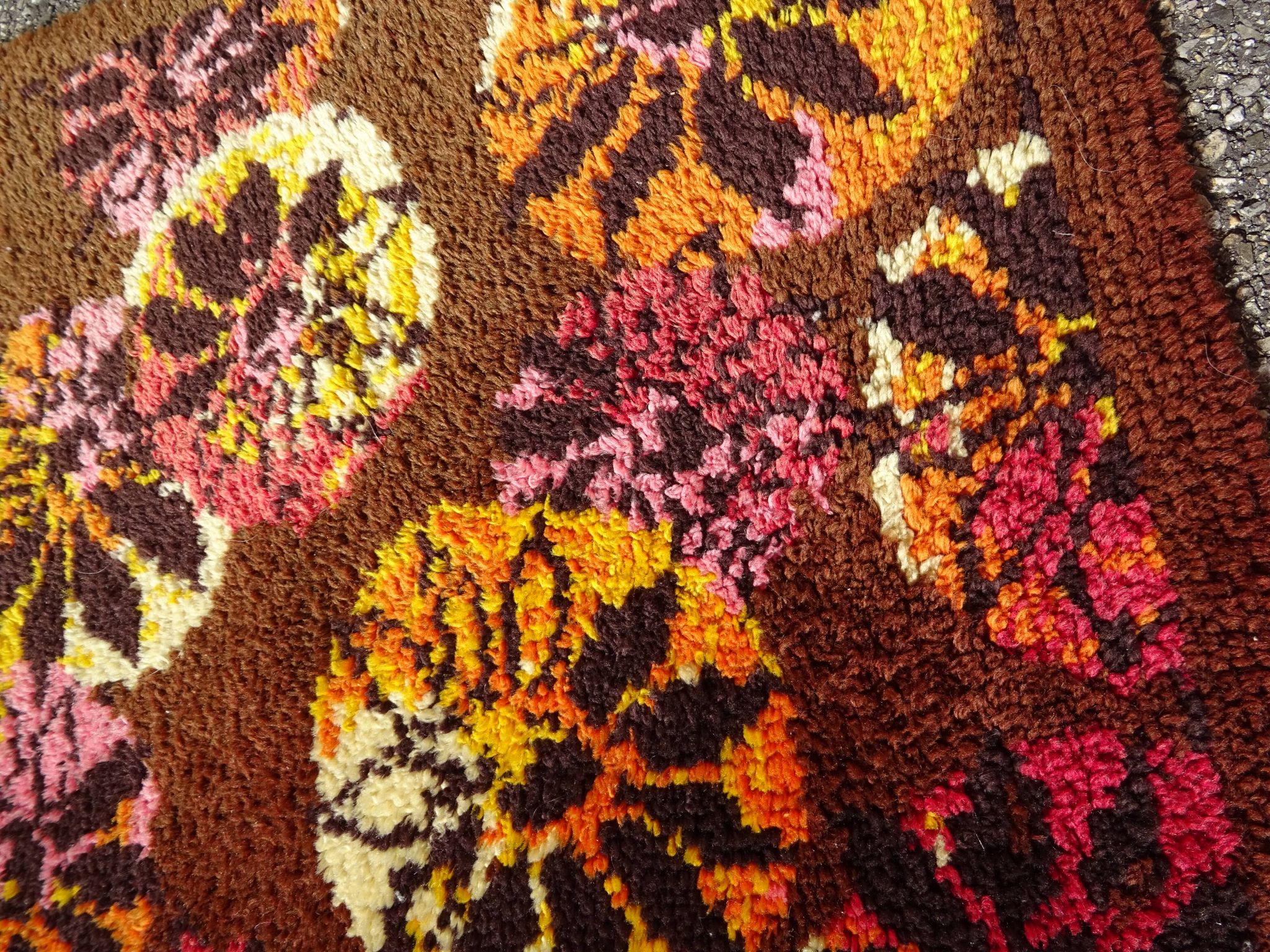Vintage Wool Carpet Space Age 70s