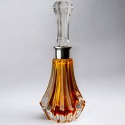 Orange sommerso perfume bottle, Murano glass, Italy, 1970s