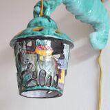 Ceramic Seahorse Lantern from Vietri Sul Mare, Italy 1960S.