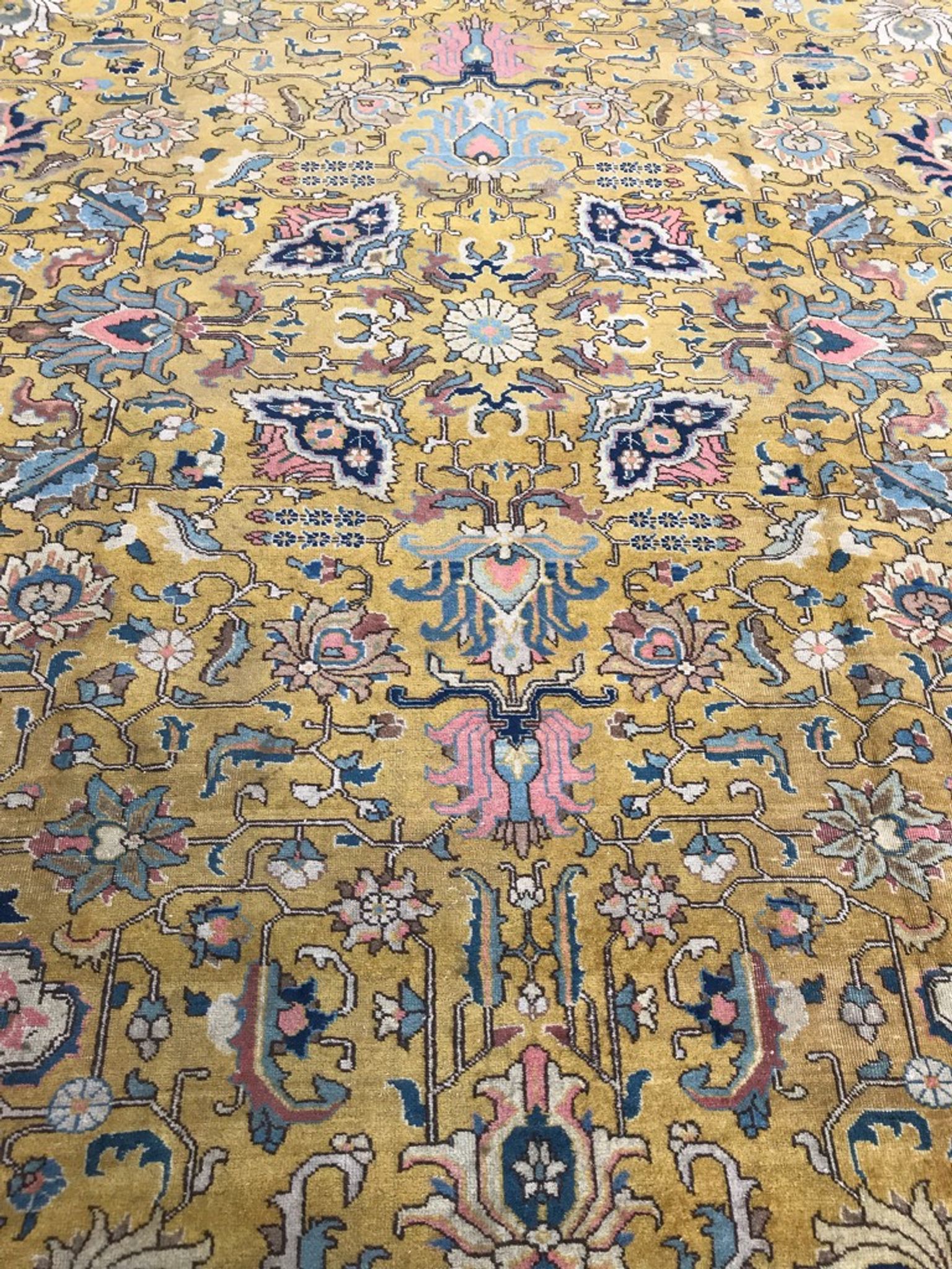 Persian old rug Persian Tabriz handmade 284x360cm