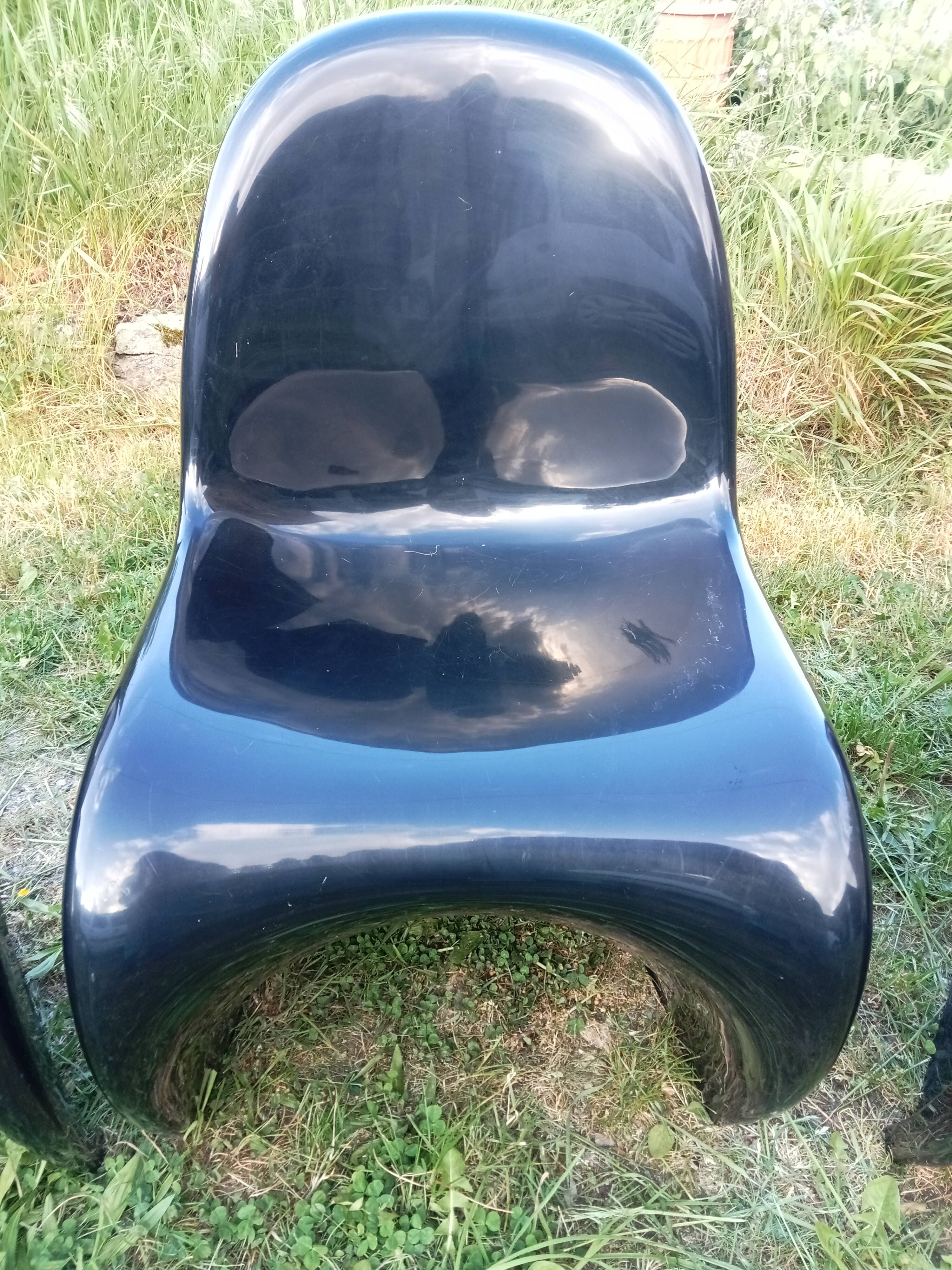 4 vintage Panton chairs – Herman Miller / Fehlbaum – 1970s – black