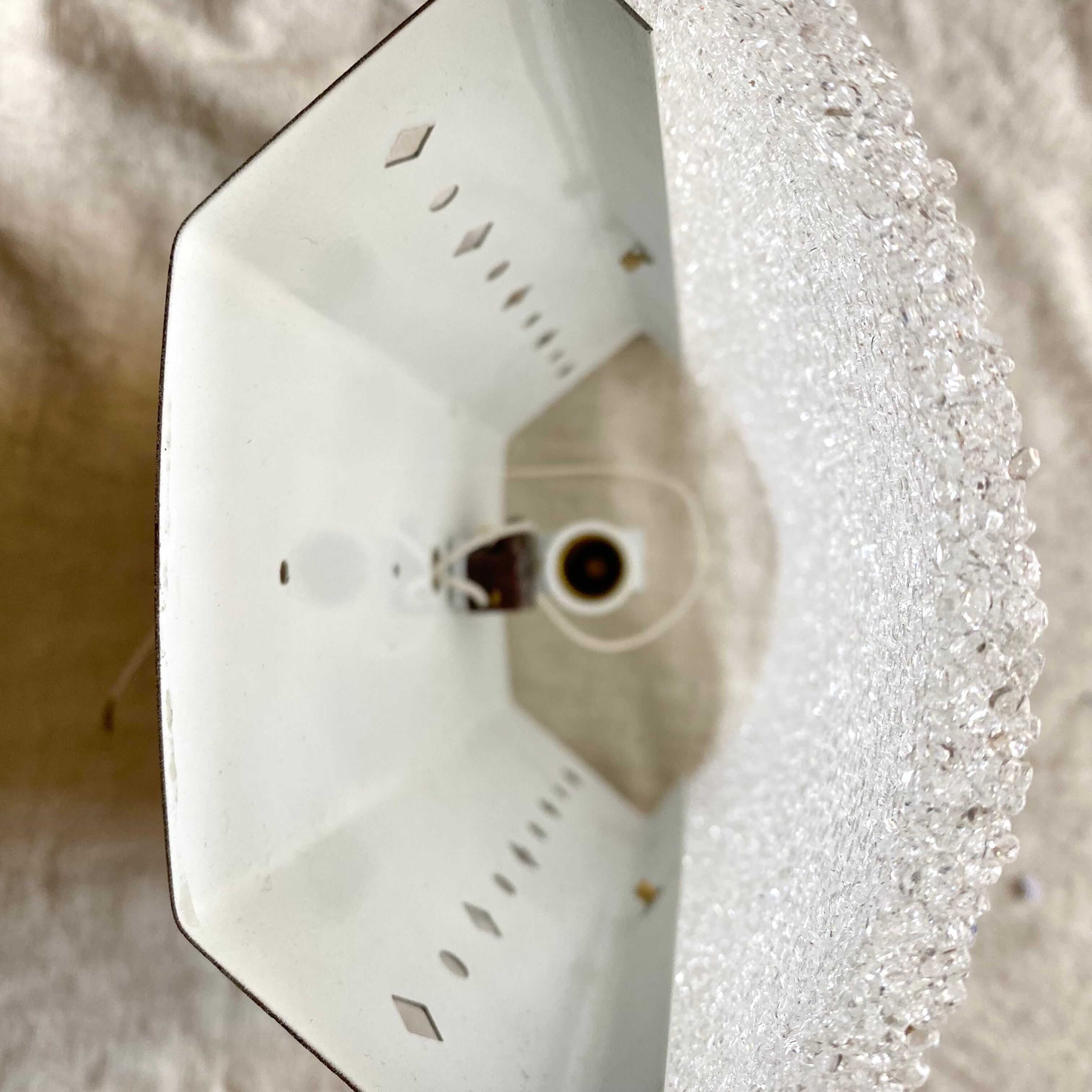 Vintage wall lamp perspex and wood