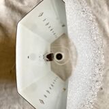 Vintage wall lamp perspex and wood