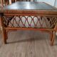 Rattan wood coffee table