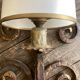 XXL wall lamp in gilded iron Italian work 1960