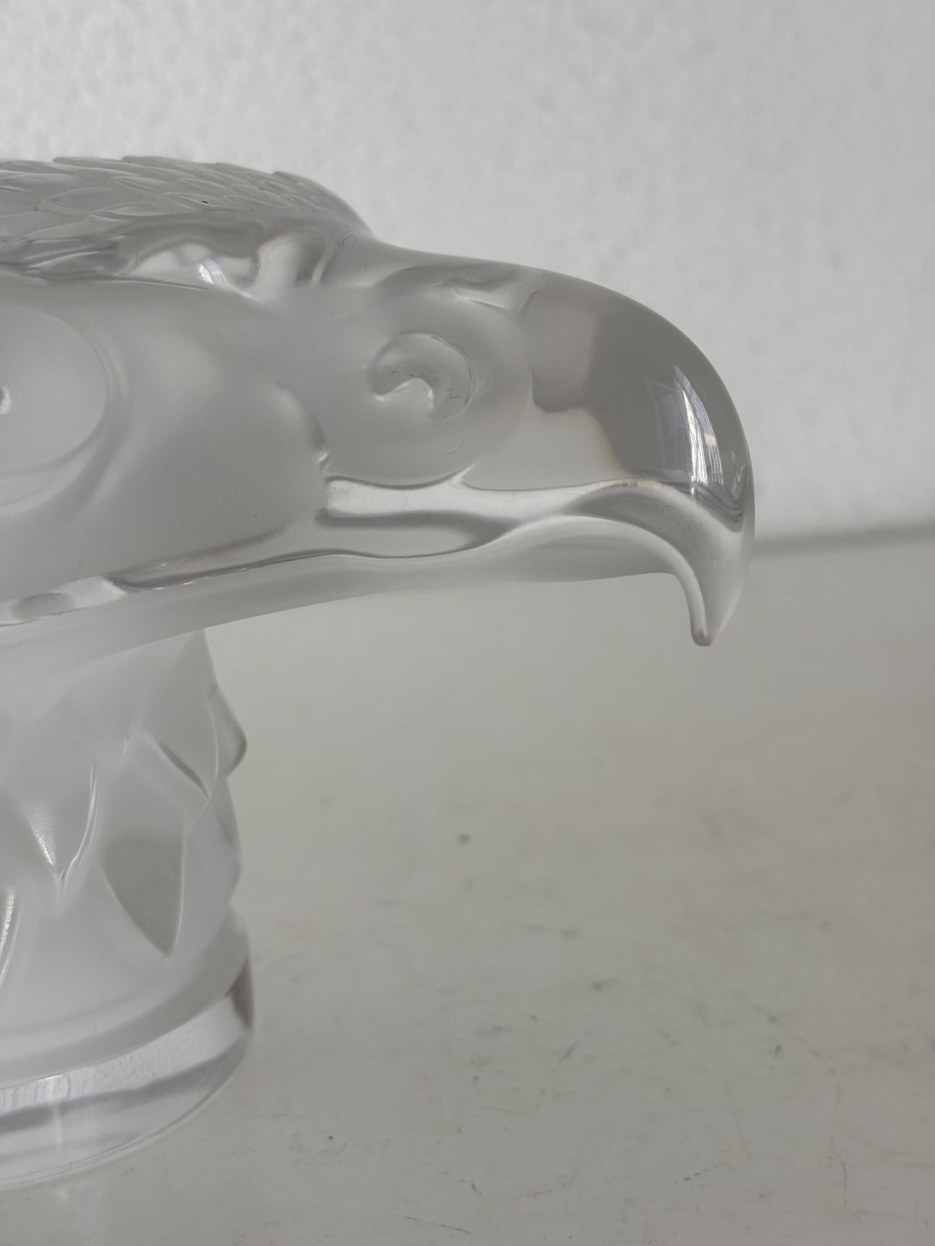 Lalique Eagle Head — Signed crystal from the 1980s