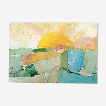 Modern sunset painting