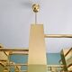 Geometric brass chandelier, design G. Sciolari, Boulanger, 1970
