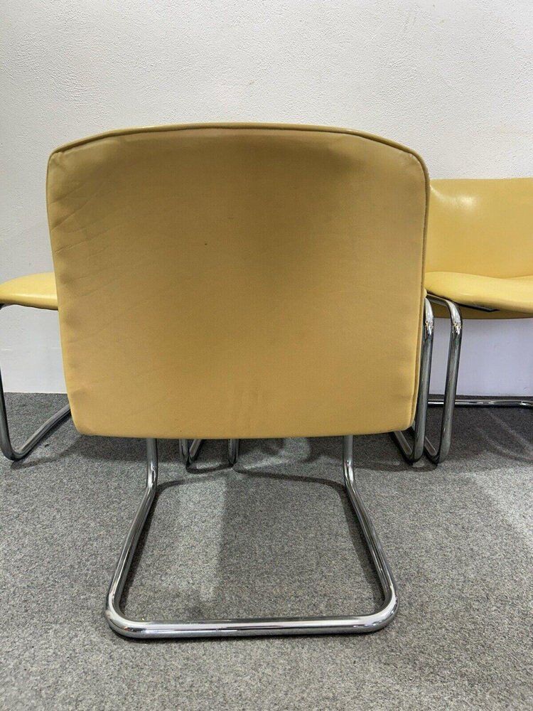 Vintage Chairs in Chrome Plated Steel, 1970s, Set of 6