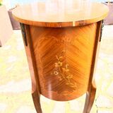 Pair of marquetry bedside tables