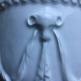 White chalice-cutting vase