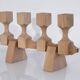 Vintage Scandinavian wooden candlestick 1970