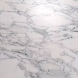 Large table ronde en marbre de Carrare, Italie, 1970s