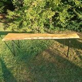 Rough wooden bench