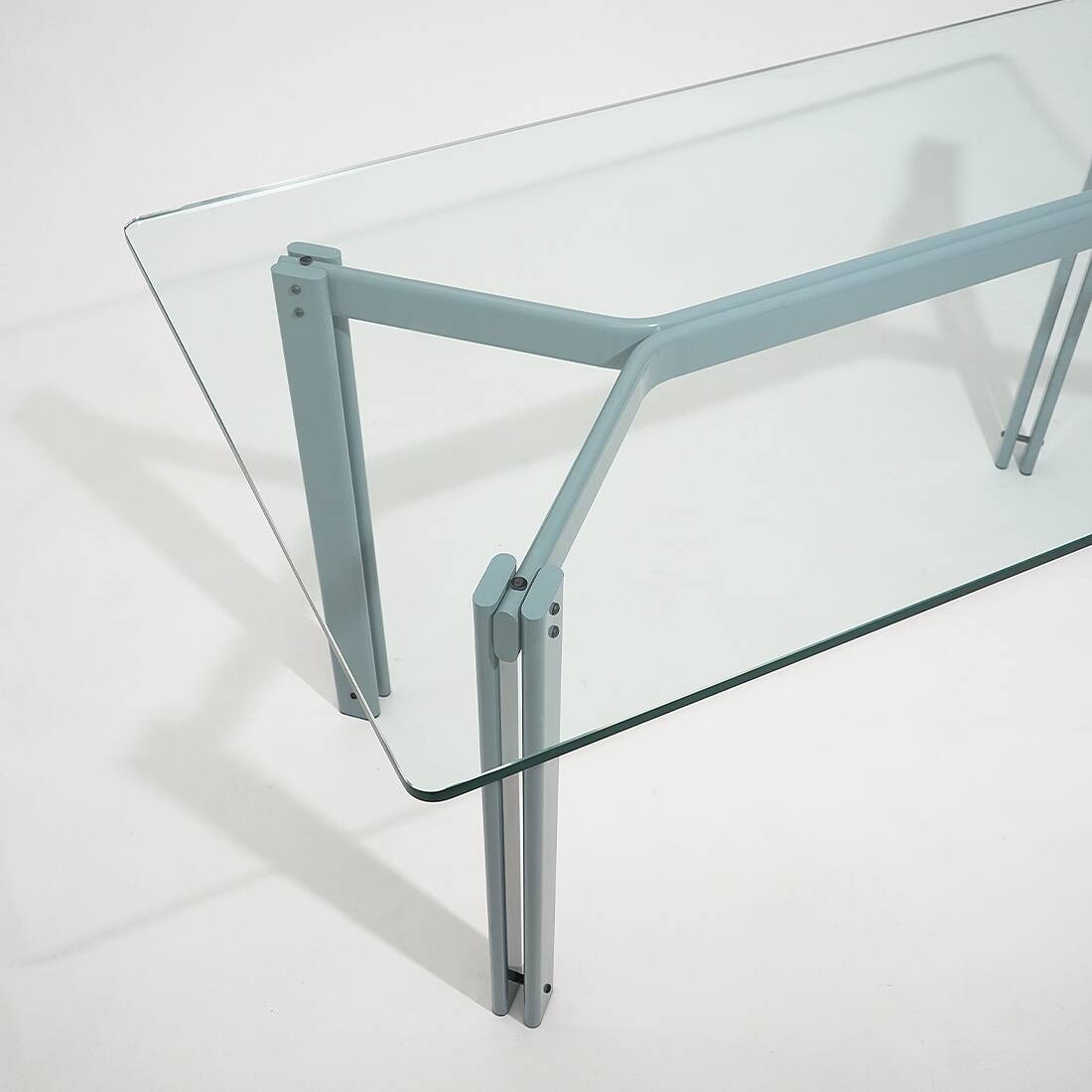 Table, rectangular glass top by Bruno Brunati and Carlo Zerbaro for Cidue