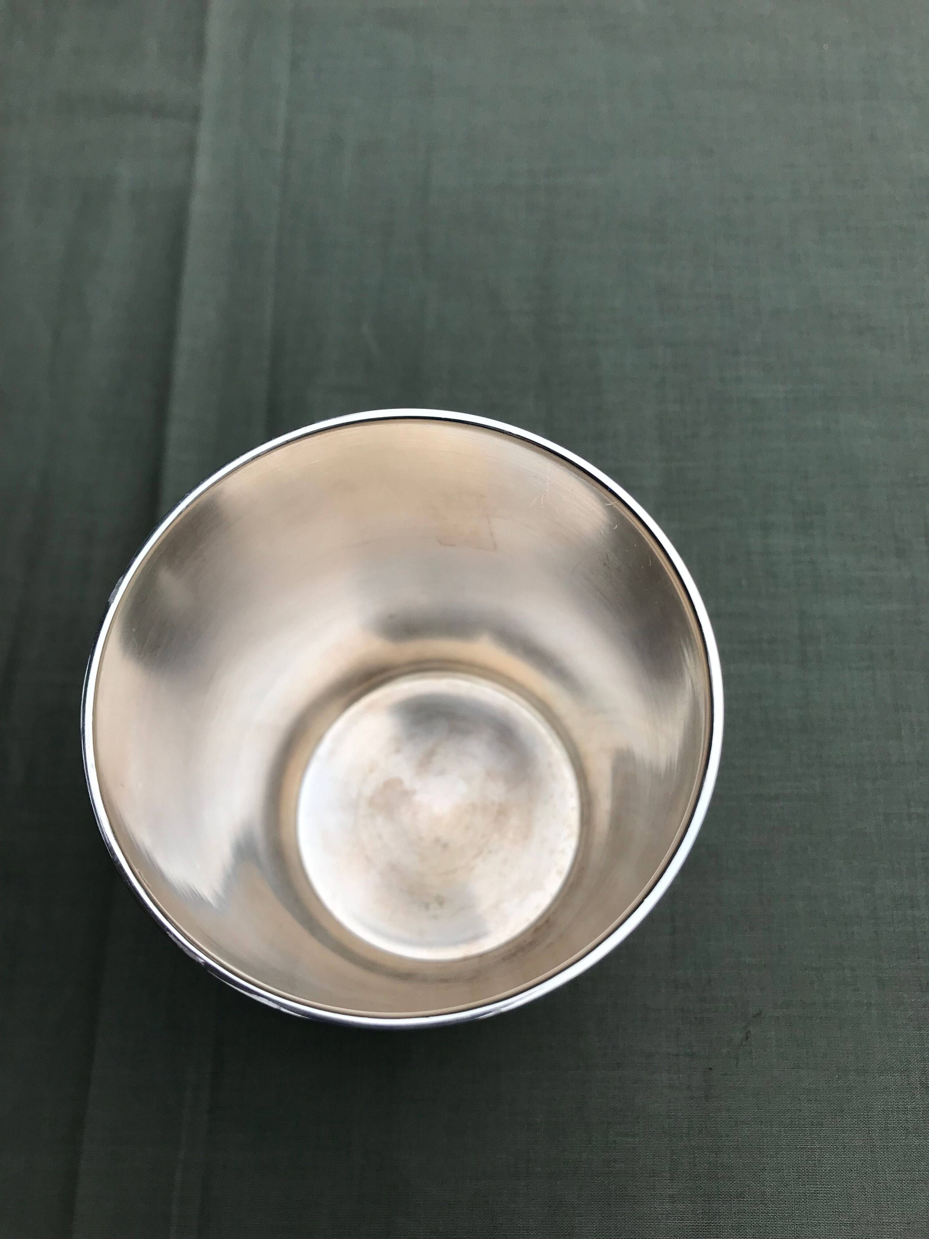 Timbale guillochée silver metal