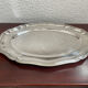 Large plate in silver metal goldsmith Orbrille 51 x 35 cm.