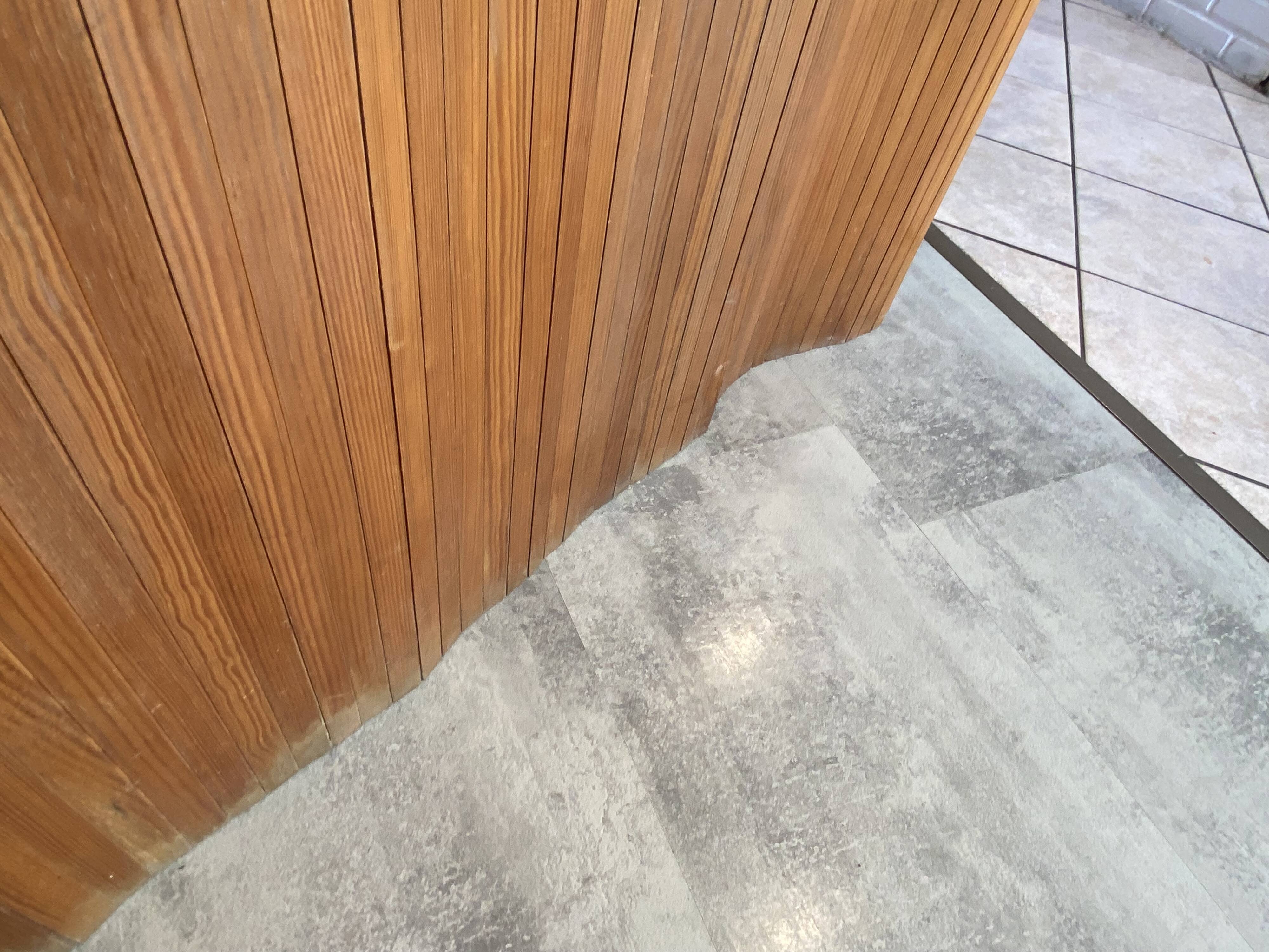 Baumann style wooden free-standing folding screen vintage 1950s