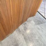 Baumann style wooden free-standing folding screen vintage 1950s