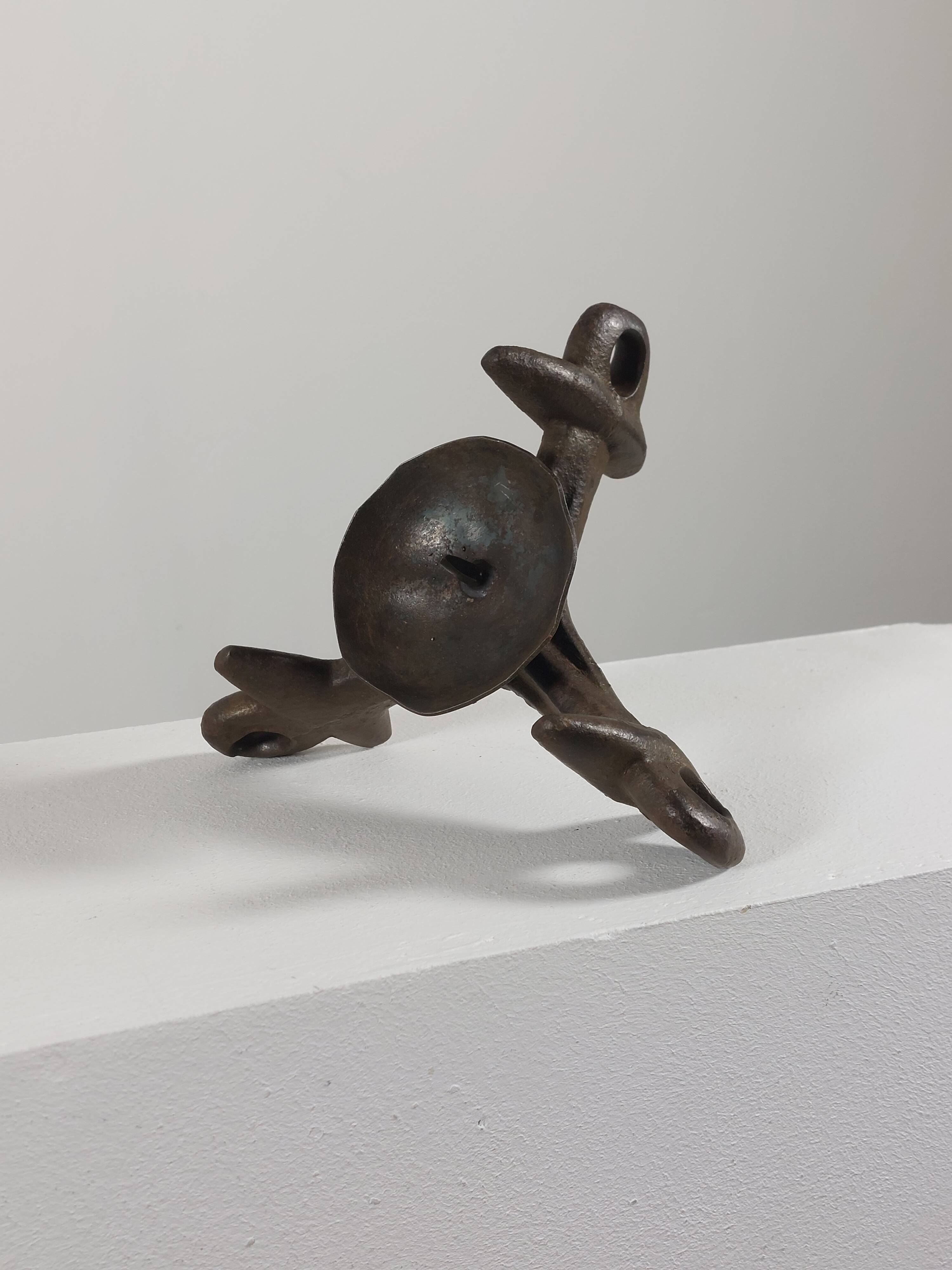Unique vintage brutalist candlestick.