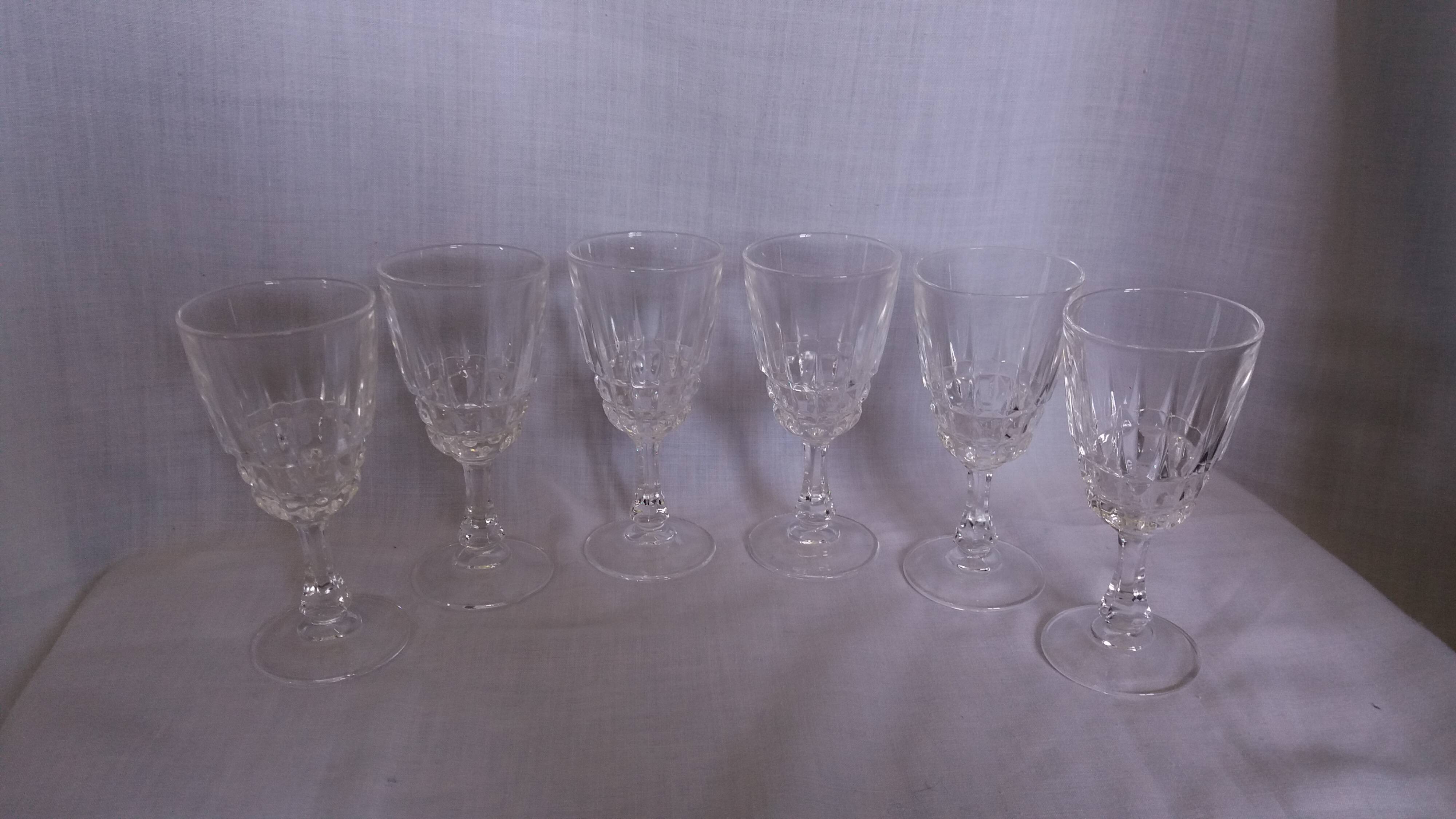 Liqueur glasses, Cristal d'Arques, Pompadour model