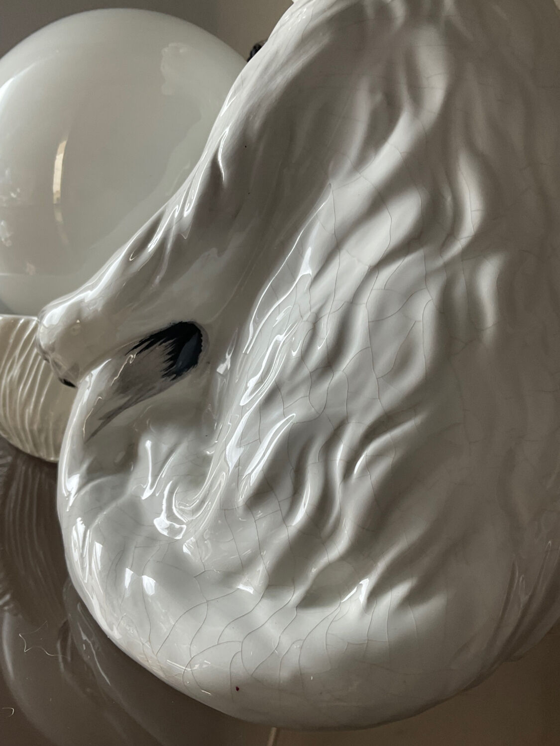 Vintage ceramic cat lamp from the 70s