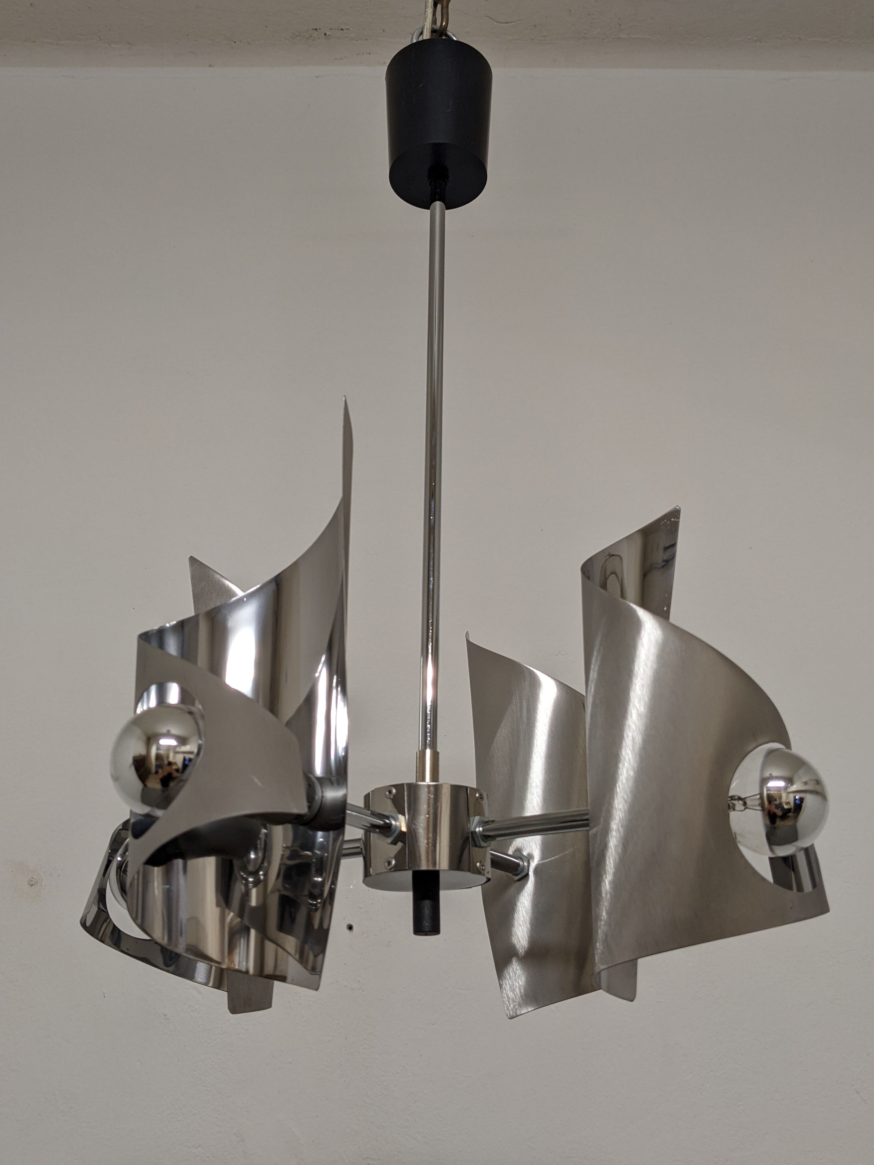 4-burner space age chandelier from the 60s/70s