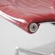 "EA 108" armchair in red leather, designed by Charles and Ray Eames for Vitra,