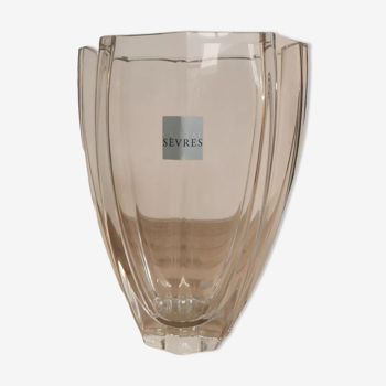 Modern Sèvres crystal vase