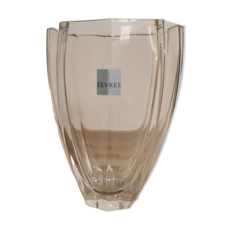 Modern Sèvres crystal vase