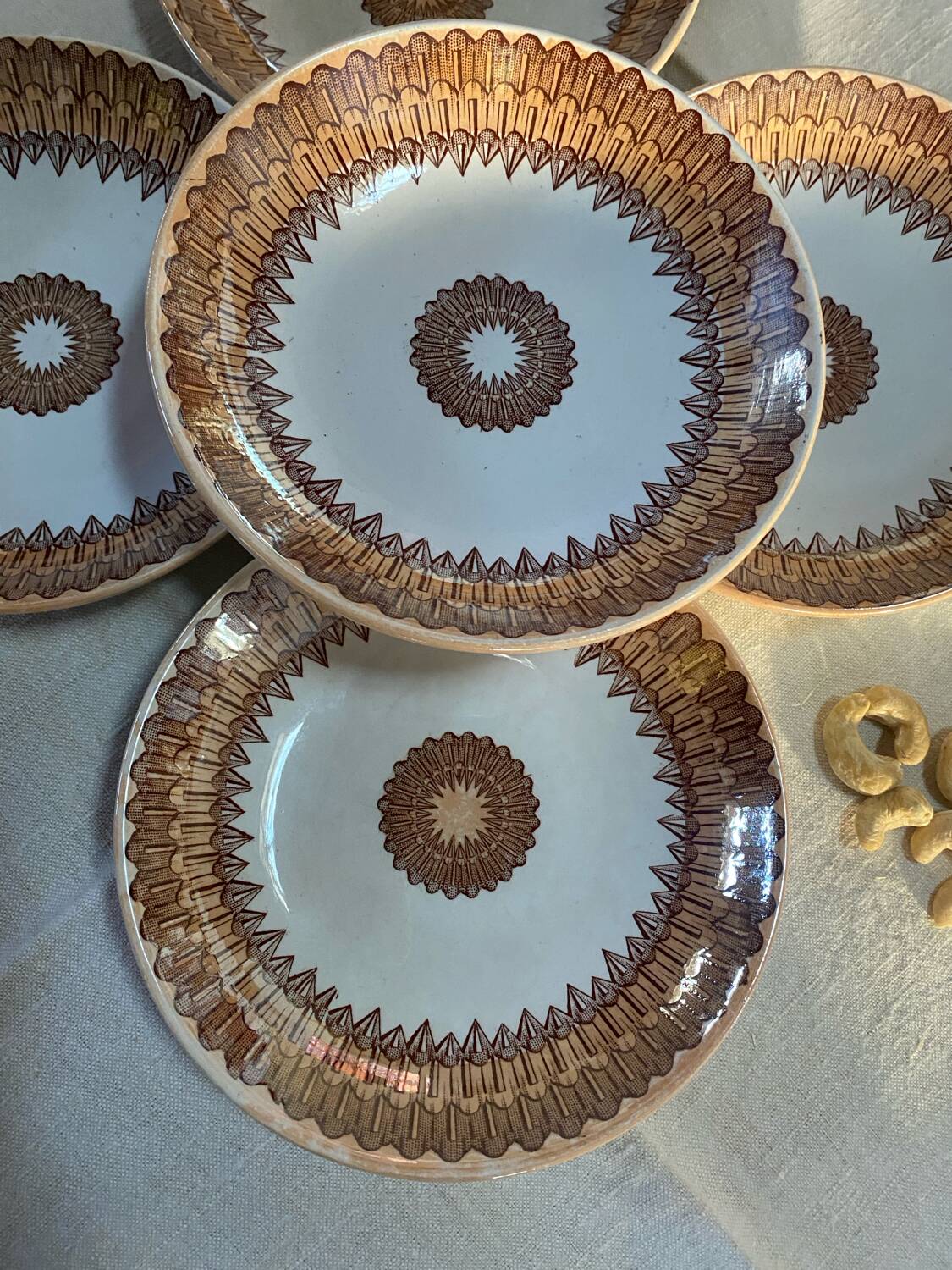 5 old porcelain bowls U et Cie Sarreguemines