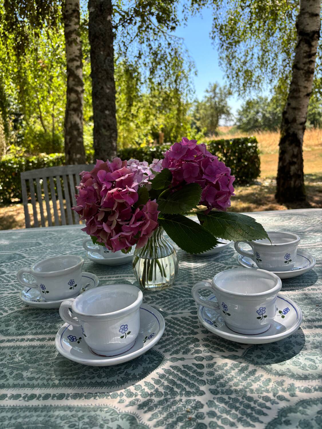 Service à thé/café peint à la main