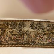 Tapestry of the Gobelins, village festival scene, perfect condition.
