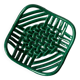 Green woven ceramic basket bowl