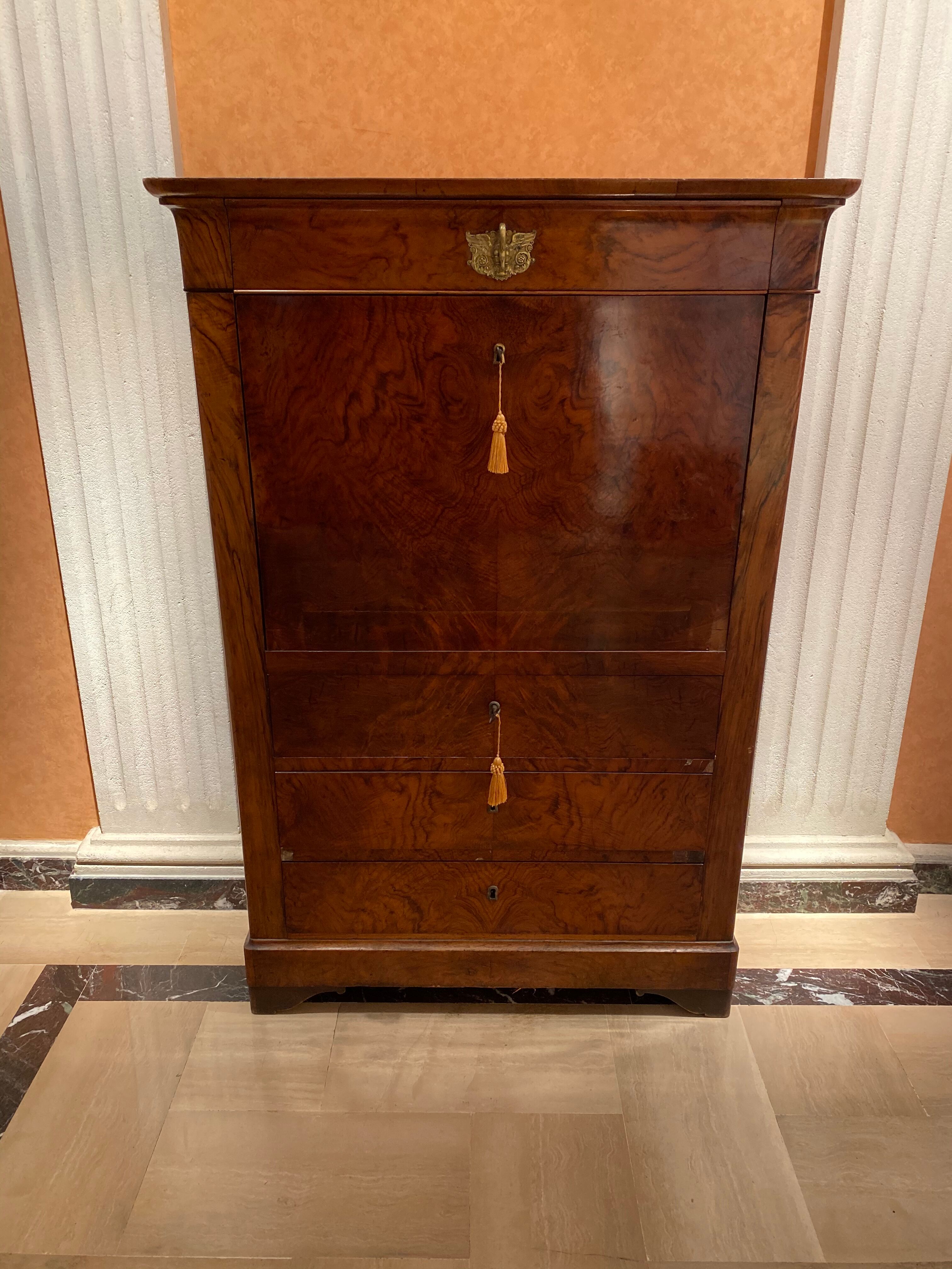 Secretary in mahogany Louis Philippe