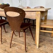 Farm table bistro bar light wood foot fuseau