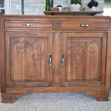 Antique Art Deco buffet in solid oak