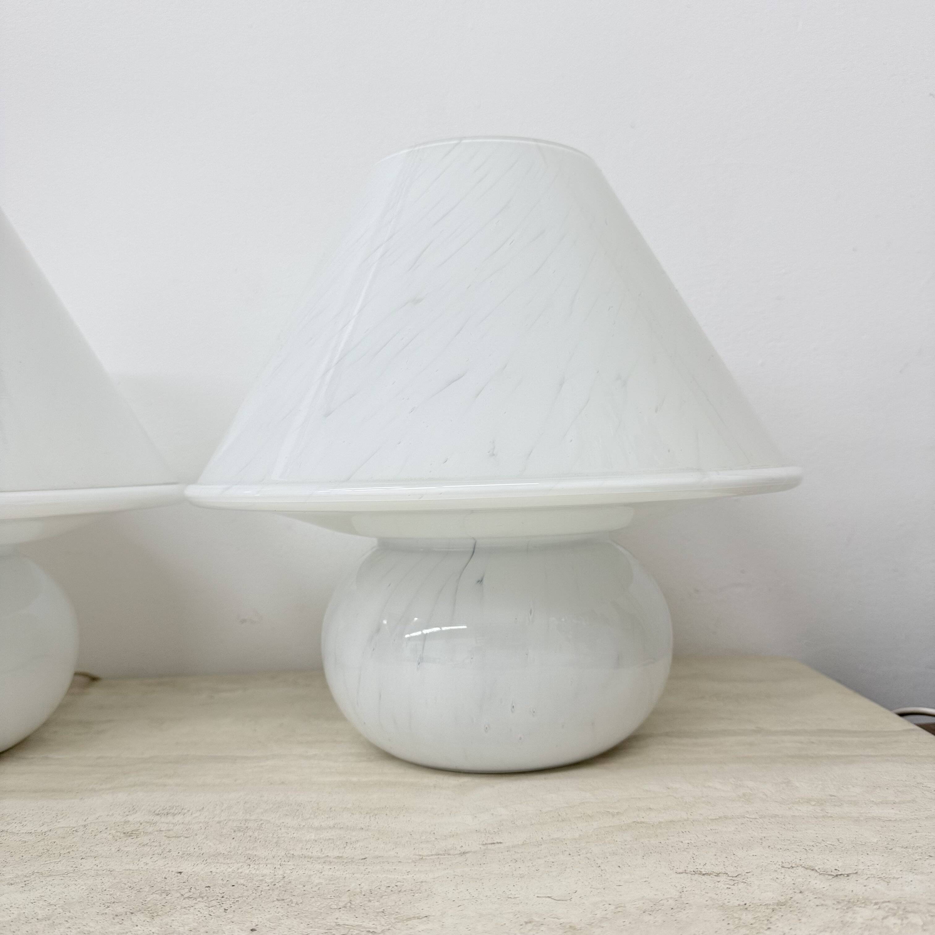 Limburg Glashütte glass table lamp mushroom , 1970’s