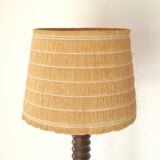 Wooden column floor lamp by Charles Dudouyt, 1940s